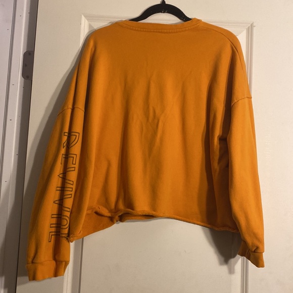 Lauren Daigle orange/yellow RISE UP concert revival sweatshirt Large cropped - Picture 7 of 8